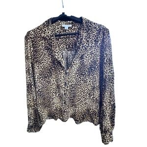 Topshop animal print blouse size 8